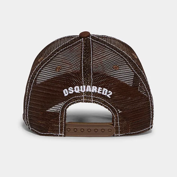 Mũ DSquared2 Long Sleeved Shirt With Embroidered Crocodile Màu Nâu - Trắng