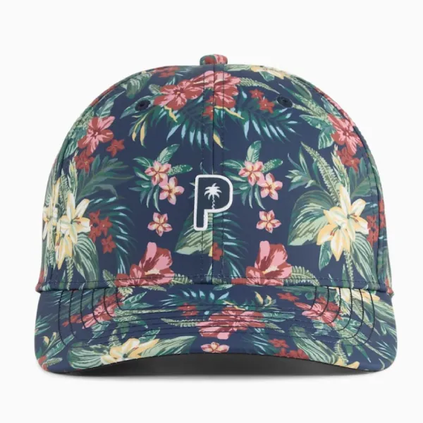Mũ Nam Puma x Palm Tree Crew Men's Floral Tech Golf Cap 026100_01 Phối Màu Size 54-57