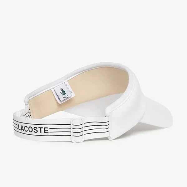 Mũ Unisex Lacoste Basic Croc Sun Visor RK347E 56G 70V Màu Trắng