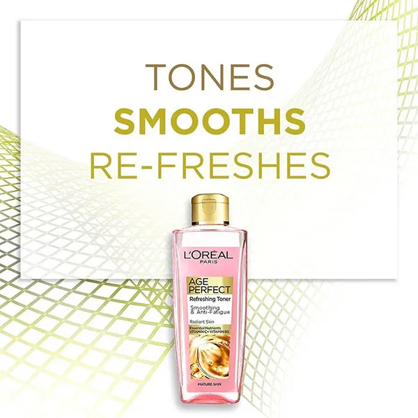 Nước Hoa Hồng L'Oreal Age Perfect Toner Smoothing & Anti Fatigue Vitamin C Refreshing 200ml