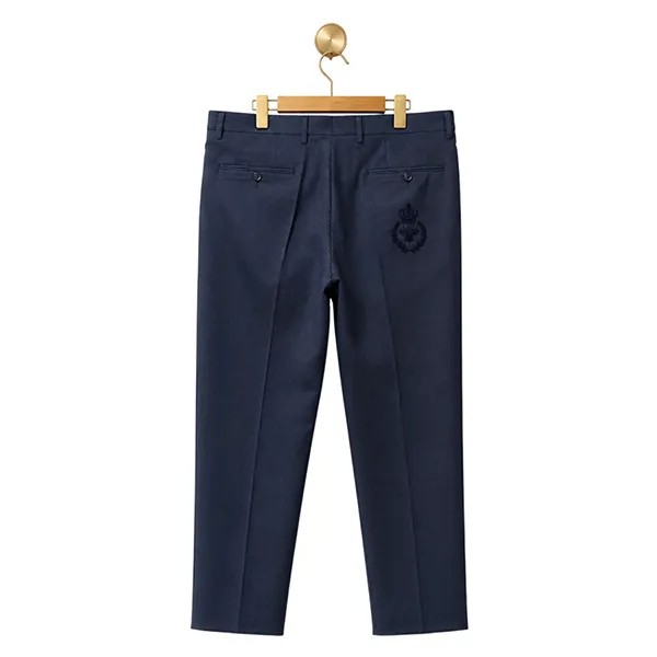 Quần Âu Nam Dolce & Gabbana D&G Kẻ Vương Miện G6OTMZ FR4AZ Màu Xanh Size 44