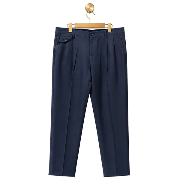 Quần Âu Nam Dolce & Gabbana D&G Kẻ Vương Miện G6OTMZ FR4AZ Màu Xanh Size 44