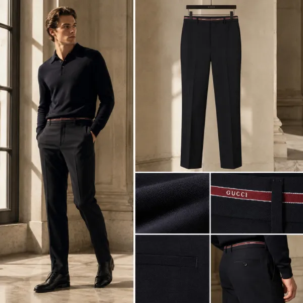 Quần Dài Nam Gucci 832544 Z7AQV 4668 Màu Đen Size 48