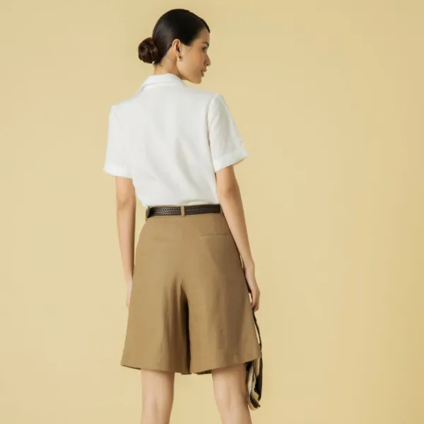 Quần Giả Váy Nữ F2 Fashion & Freedom Linen Becoming Discover QS41-B-S-0321 Màu Nâu Size S
