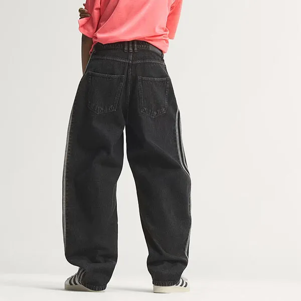 Quần Jean Nữ Adidas Barrel KQ6474 True Black Denim Màu Đen Xám Size 2530