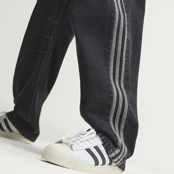 Quần Jean Nữ Adidas Barrel KQ6474 True Black Denim Màu Đen Xám Size 2530