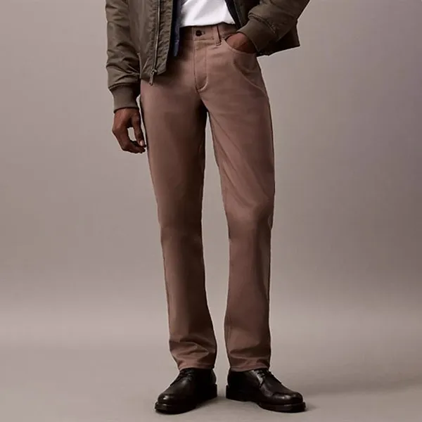Quần Kaki Nam Calvin Klein CK Jean Slim Fit 40VM614 - 034 Màu Nâu Đất Size 32
