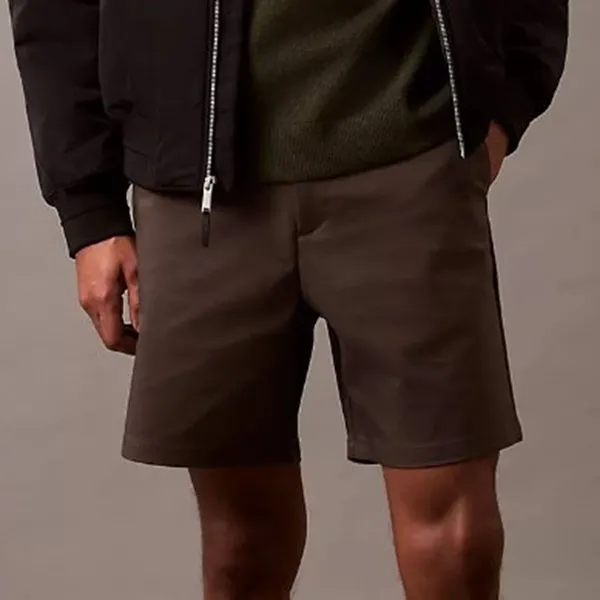 Quần Short Kaki Nam Calvin Klein CK 40BC605 - 022 Màu Nâu Đen Size 30