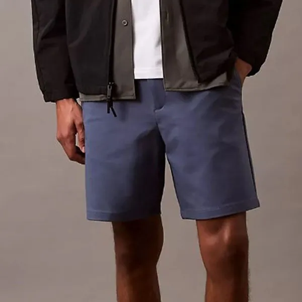 Quần Short Kaki Nam Calvin Klein CK 40BC605 - 420 Màu Xanh Blue Size 31