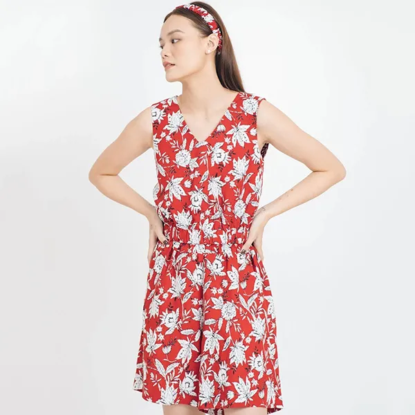 Quần Short Linen Nữ F2 Fashion & Freedom Brighter Day QS58-DH-S-1121 Màu Đỏ Size S
