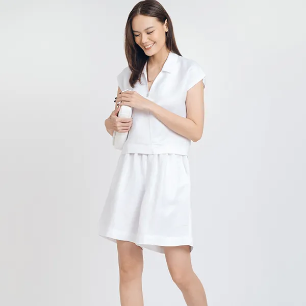 Quần Short Linen Nữ F2 Fashion & Freedom Brighter Day QS59-T-S-1121 Màu Trắng Size S