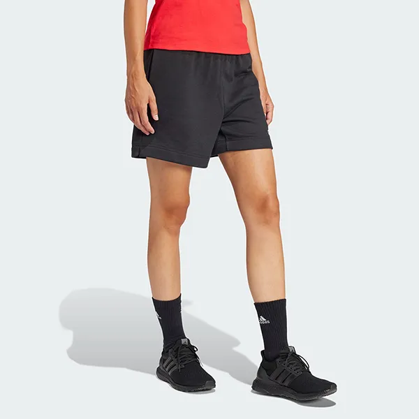 Quần Short Nữ Adidas Linear Essentials Fishbone Knit Shorts JG8639 Màu Đen Size M