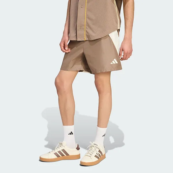 Quần Short Nam Adidas Stadium KR7777 Khaki Six Màu Be Nâu Size S