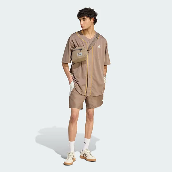 Quần Short Nam Adidas Stadium KR7777 Khaki Six Màu Be Nâu Size S