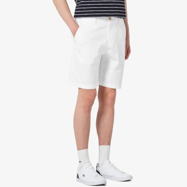 Quần Short Nam Lacoste Bermuda Sport Regular Fit Shorts FH379E 001 Màu Trắng Size 38