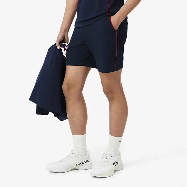 Quần Short Nam Lacoste French Tennis Team GH0556 - 166 Màu Xanh Navy Size 3
