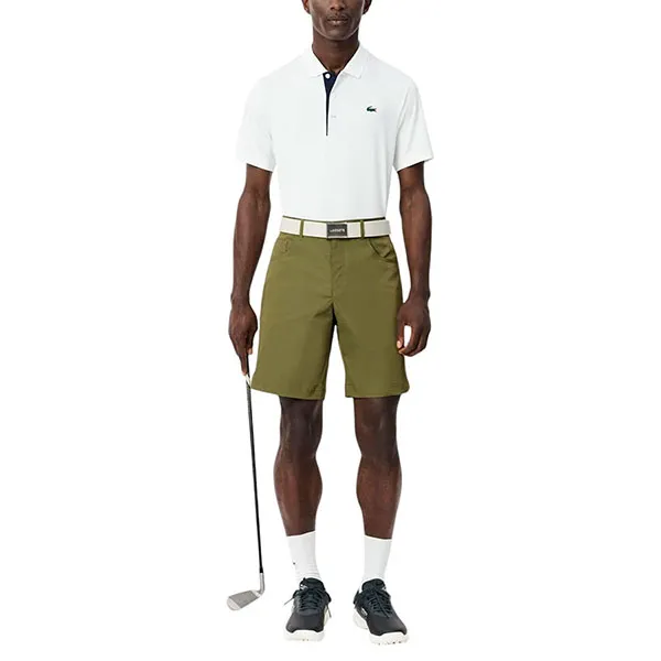 Quần Short Nam Lacoste Sport Multi-Pocket Ultra Dry Golf Golf Slim FH6882 - BMY Màu Xanh Olive Size 34
