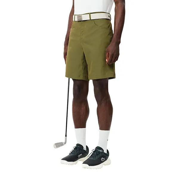 Quần Short Nam Lacoste Sport Multi-Pocket Ultra Dry Golf Golf Slim FH6882 - BMY Màu Xanh Olive Size 34