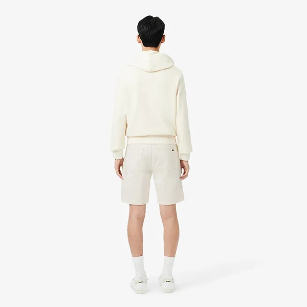 Quần Short Nam Lacoste Straight Fit Denim Bermuda FH9932 70V Màu Trắng Kem Size 40