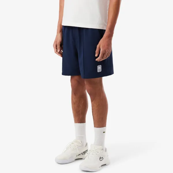 Quần Short Nam Lacoste Tennis Heritage Ultra Dry Stretch GH0203 - 166 Màu Xanh Navy Size 3
