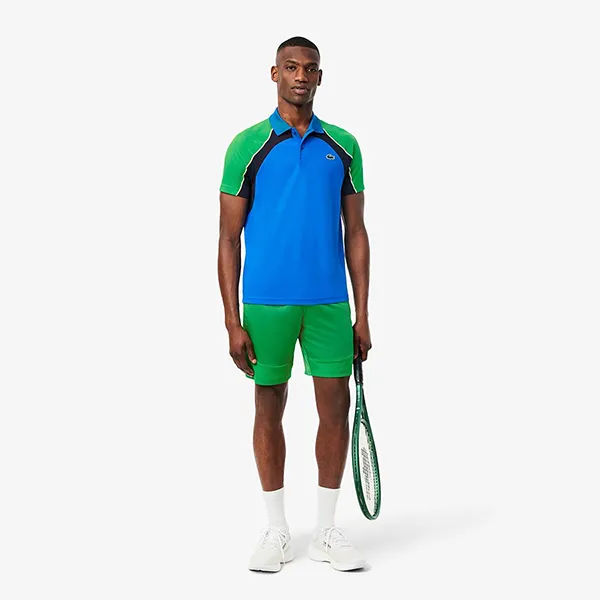 Quần Short Nam Lacoste Tennis Shorts Ultra Dry Stretch Material GH8950 - SIW Màu Xanh Lá Size 5