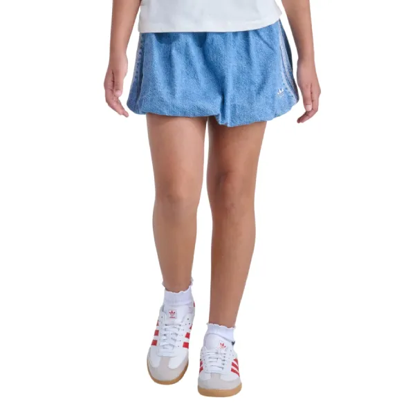 Quần Short Nữ Adidas Short Denim Bubble Skort KK7546 Màu Xanh Denim Size L
