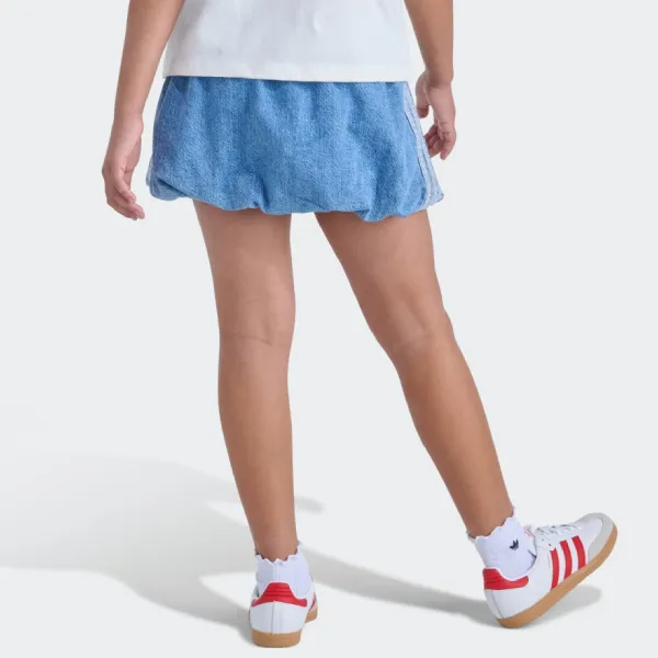 Quần Short Nữ Adidas Short Denim Bubble Skort KK7546 Màu Xanh Denim Size L
