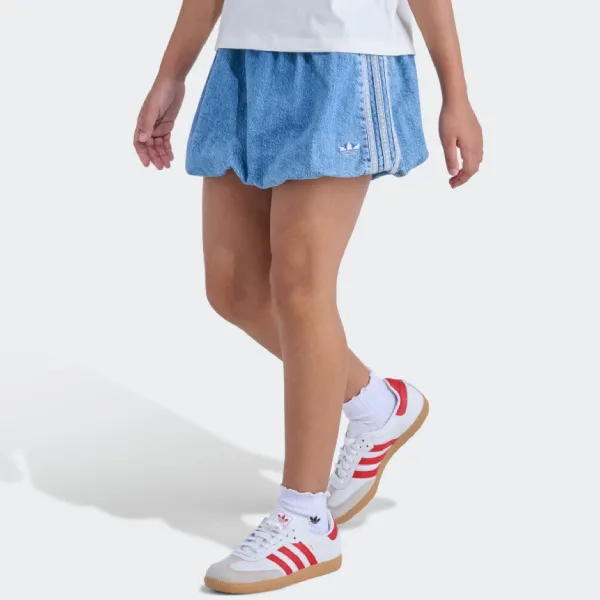 Quần Short Nữ Adidas Short Denim Bubble Skort KK7546 Màu Xanh Denim Size L