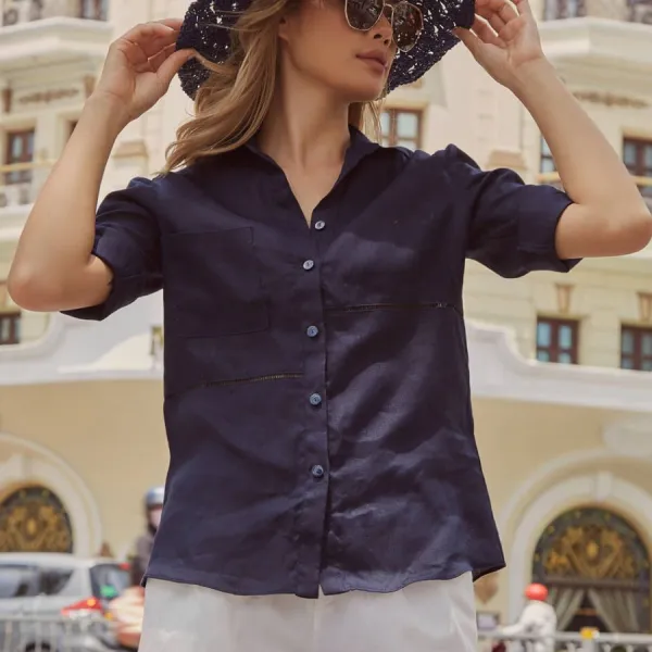 Quần Short Nữ F2 Fashion & Freedom Linen For A Street Style QS21-T-S-0319 Màu Trắng Size S