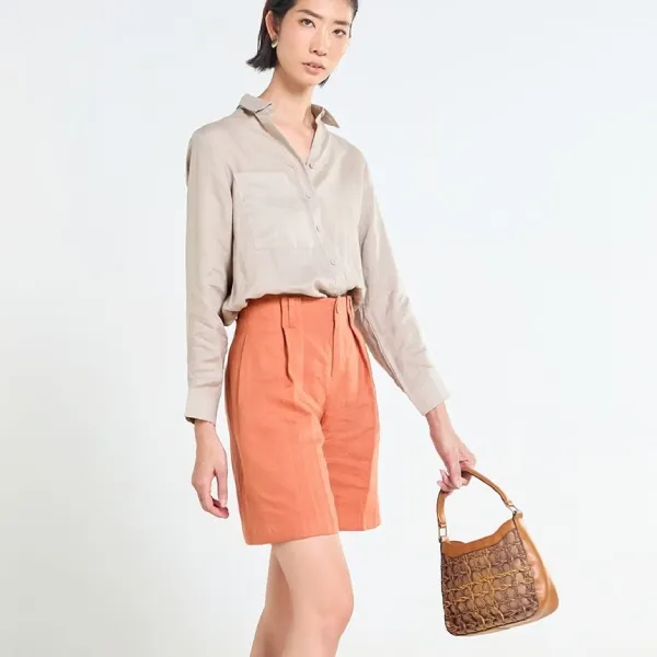 Quần Short Nữ F2 Fashion & Freedom Tender Drit QS37-C-S-0420 Màu Cam Size S