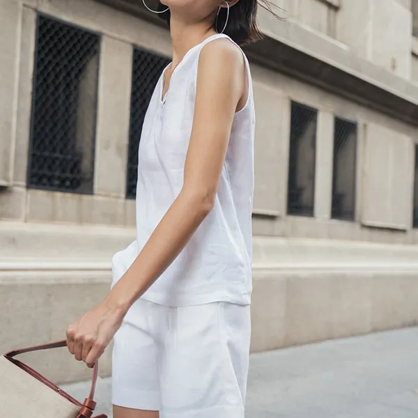 Quần Short Nữ F2 Fashion & Freedom White Linen Shorts Become Unveil QS45-T-S-0621 Màu Trắng Size S