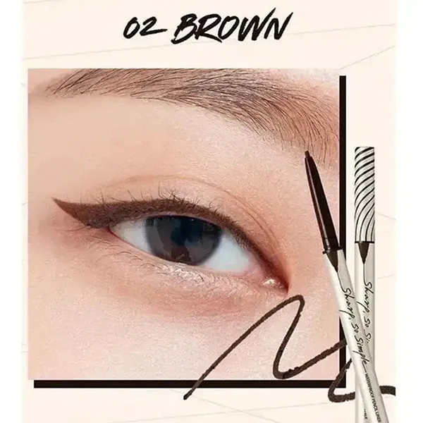 Set 3 Chì Kẻ Mắt Clio Sharp So Simple Waterproof Pencil Liner 02 Brown Màu Nâu