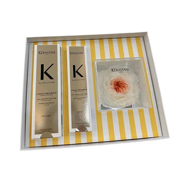 Set Dầu Dưỡng Tóc Kérastase Elixir Ultime L'Huile Originale 75ml + Refill 75ml + Hoa Sáp