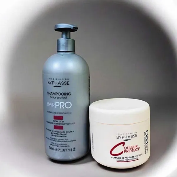 Set Dầu Gội Byphasse Hari Pro Color Protected Shampoo Colored 750ml + Ủ Tóc Mask Couleur Protect 500ml (Cho Tóc Nhuộm)