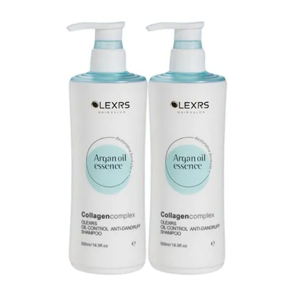 Set Dầu Gội Và Dầu Xả Olexrs Hair Salon Argan Oil Essence 500ml x 2 (Bản Màu Xanh)