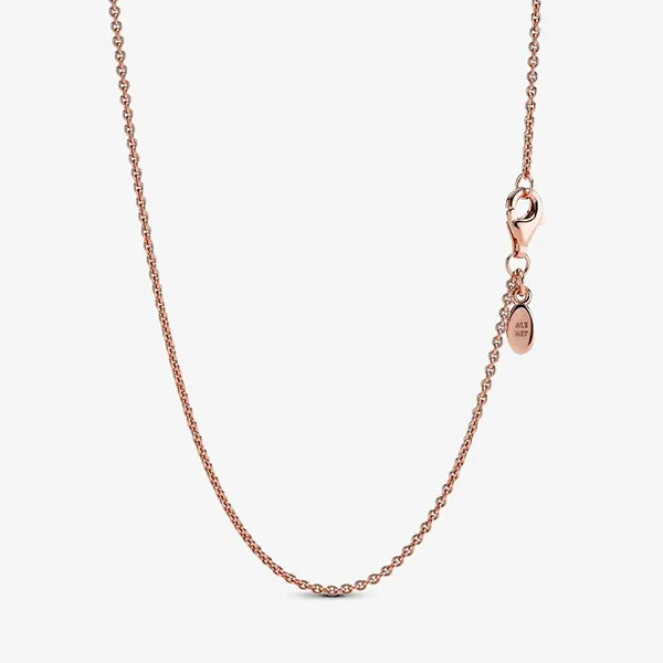 Set Dây Chuyền + Hạt Vòng Charm Nữ Pandora 580413 + 789402C01 Màu Vàng Hồng