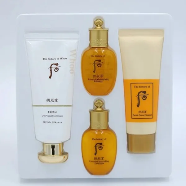 Set Kem Chống Nắng Whoo Gongjinhyang Fresh UV Protective Cream SPF50+/PA++++ 4 Món