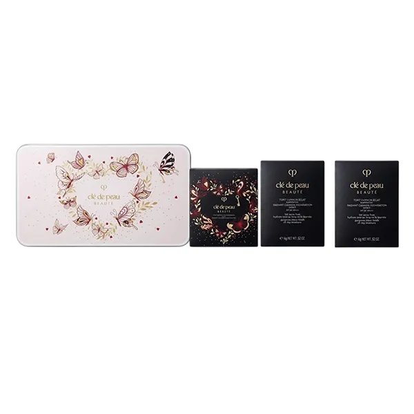 Set Phấn Nước Cushion Clé De Peau Dewy Butterfly Kisses Tone B00(1 Case + 2 Lõi)