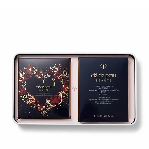 Set Phấn Nước Cushion Clé De Peau Dewy Butterfly Kisses Tone B00(1 Case + 2 Lõi)