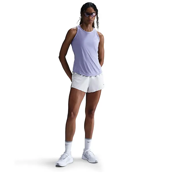 Set Quần Áo Nữ Nike Running Tempo Dri-Fit Tank Top Pakaian Lari Wanita HV8911-533 Màu Tím Trắng Size M