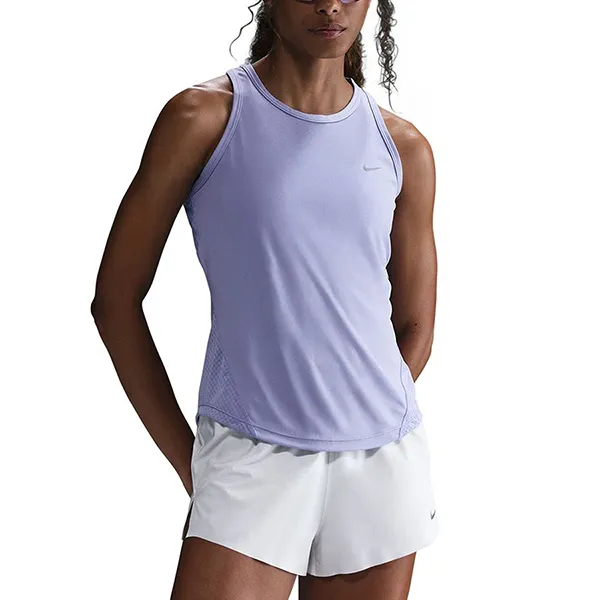Set Quần Áo Nữ Nike Running Tempo Dri-Fit Tank Top Pakaian Lari Wanita HV8911-533 Màu Tím Trắng Size M