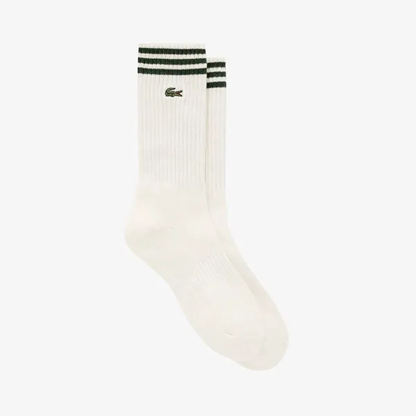 Set Tất Và Băng Đeo Cổ Tay Unisex Lacoste Sports Wristband + Socks Gift RL001E 56G 132 Màu Trắng/ Xanh Lá Size T4