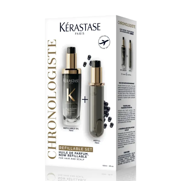 Set Tinh Dầu Dưỡng Tóc Kérastase Huile De Parfum Fragrance-In-Oil Refillable Duo Set 2 Món