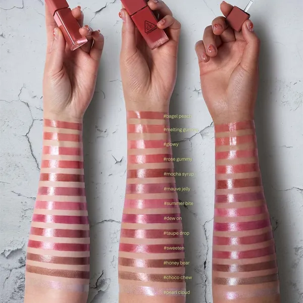 Son Bóng Dưỡng Ẩm 3CE Gummy Oil Tint 06 Mauve Jelly Màu Hồng Tím 4g
