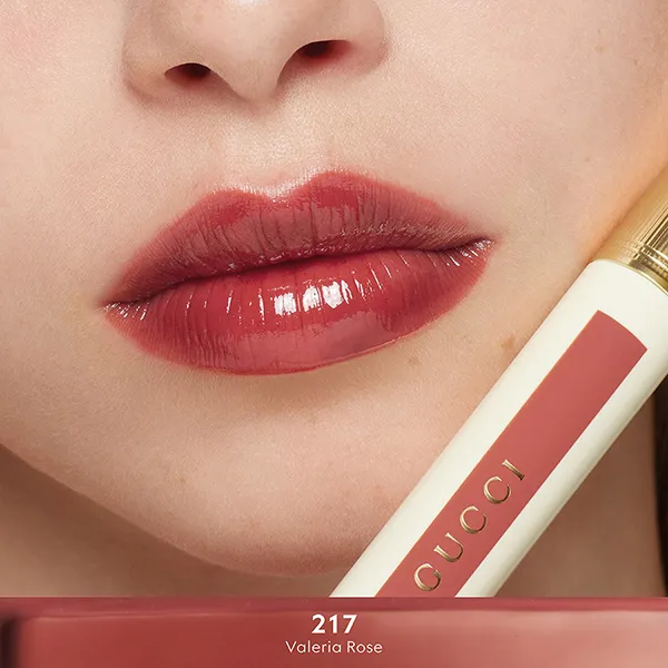Son Gucci Glow Oil In Water Tint 217 Valeria Rose Màu Hồng Đất