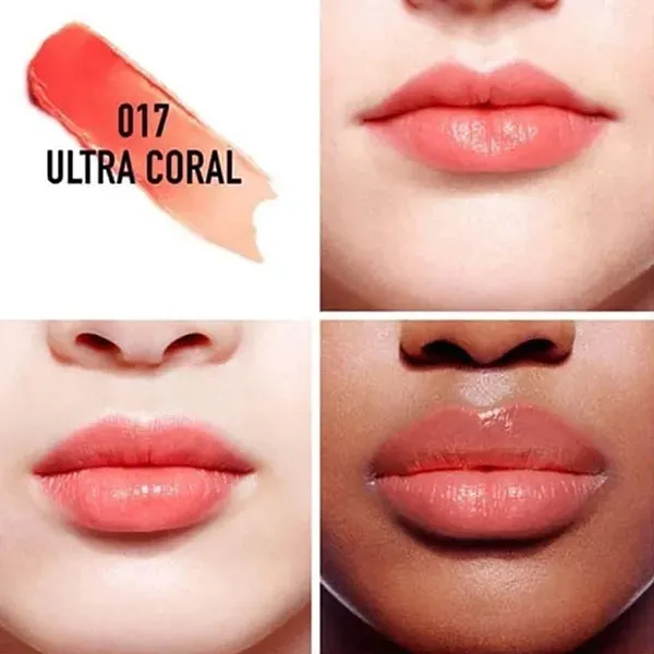 Son Dưỡng Dior Addict Lip Glow 017 Ultra Coral Màu Hồng Cam San Hô (Box Xanh)