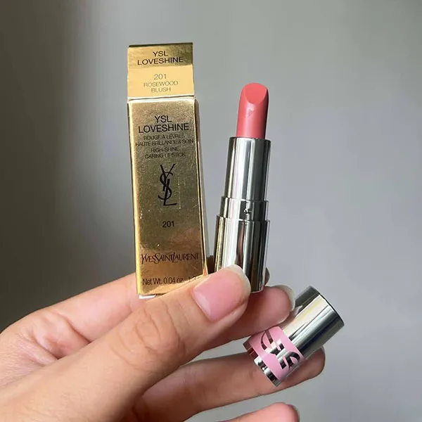 Son Dưỡng Yves Saint Laurent YSL Loveshine 201 Rosewood Blush Mini Màu Hồng Gỗ