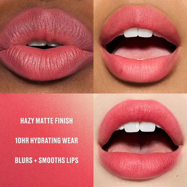 Son Lì MAC Powder Kiss Hazy Matte Lipstick 301 A Little Tamed Màu Hồng Anh Đào