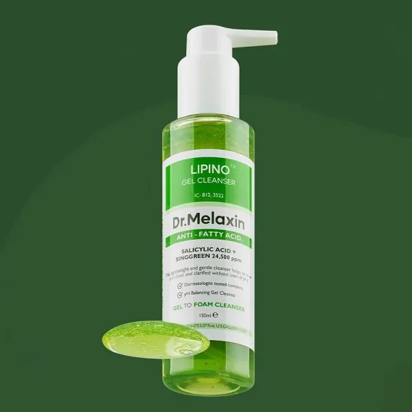 Sữa Rửa Mặt Dr.Melaxin Lipino Anti-Fatty Acid Gel Cleanser 150ml