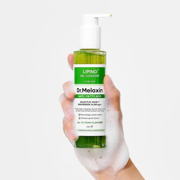 Sữa Rửa Mặt Dr.Melaxin Lipino Anti-Fatty Acid Gel Cleanser 150ml